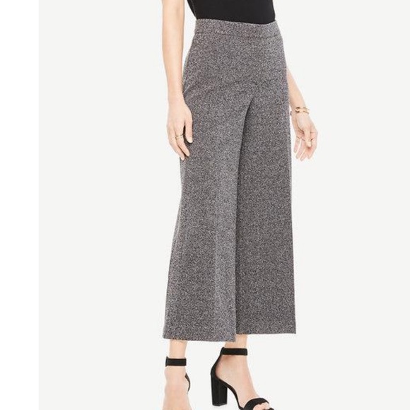 knit wide leg cropped pants